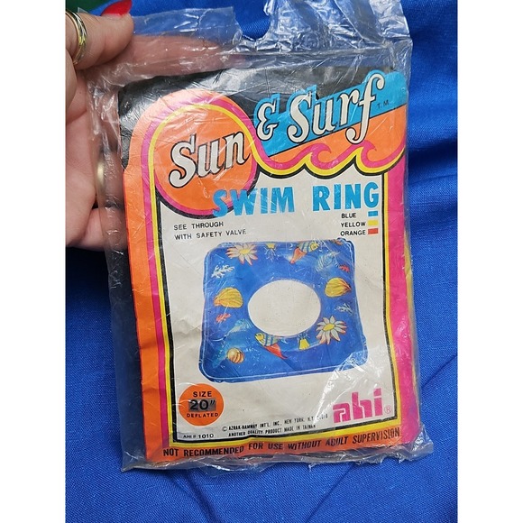 Other - Vintage Kids Pool Floaty Inflatable Swim Ring Sun & Surf Azrak Hamway AHI 1970s